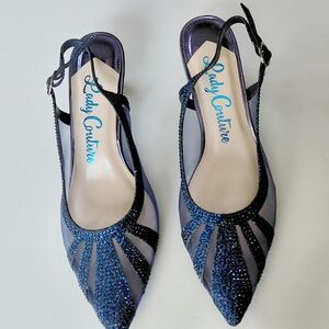LADY COUTURE Women's Navy Pumps Size 7
